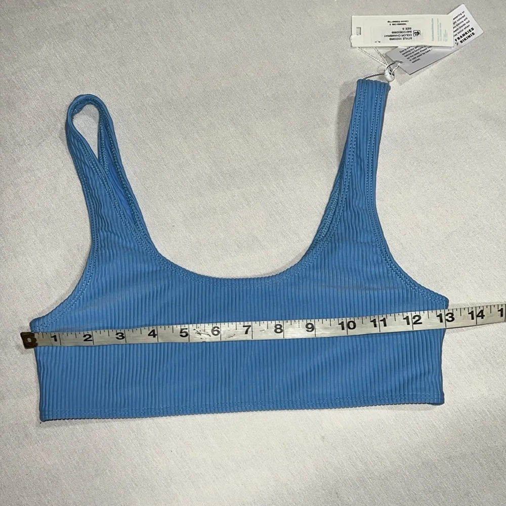 Frankies Bikinis Conner Ribbed Bikini Top, S